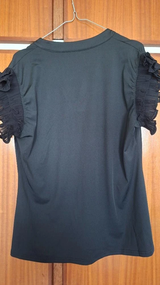 Hermosa blusa - detalles geniales - negra - talla XL – photo 5